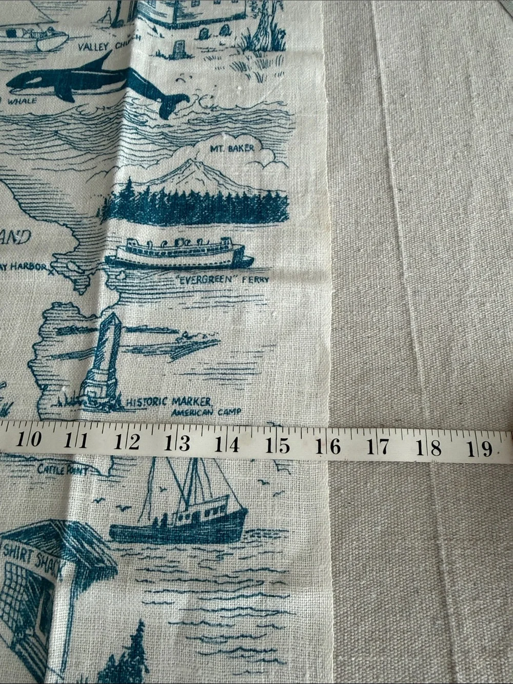 VTG San Juan Islands 100% Pure Linen Tea Towel by Lisa Nash